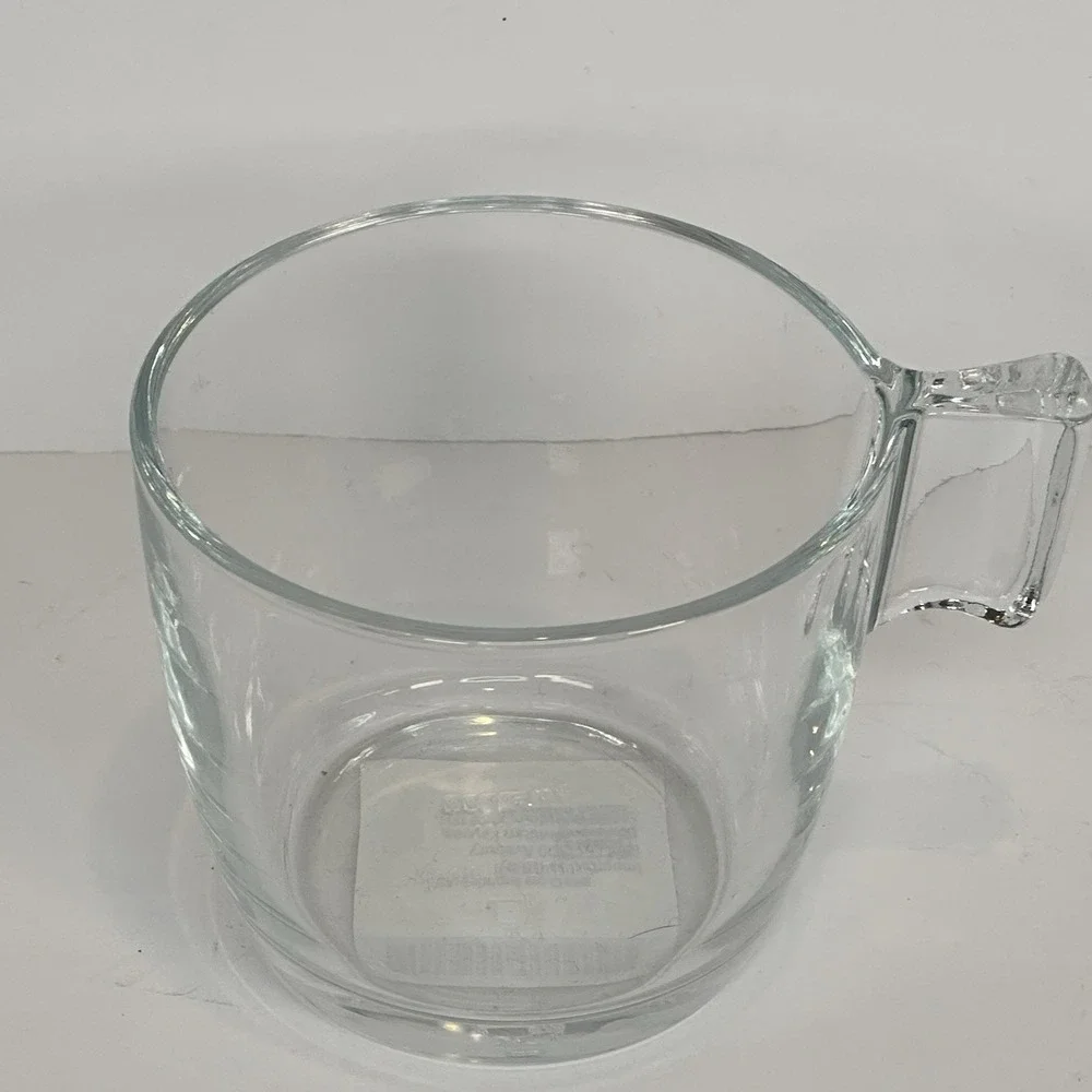 IKEA Clear Glass Espresso Coffee Cups Set of 4 Stackable Scandinavian